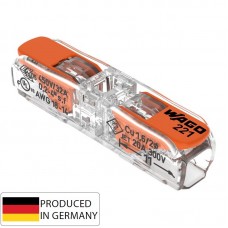 Wago Κλέμμα ταχείας αυτόματης σύνδεσης καλωδίων 1 Εισόδου-1 Εξόδου 0,2-4mm² (221-2411)